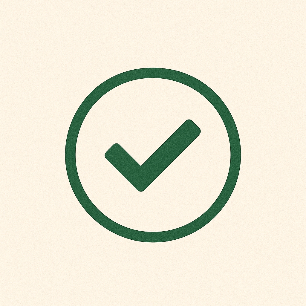 Checkmark in circle icon