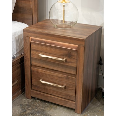 Janfyn Two Drawer Night Stand - Brown