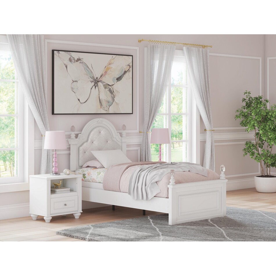 a white   