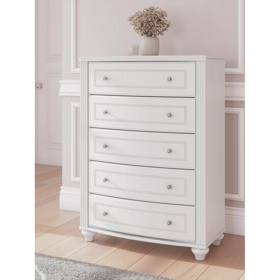 a white   