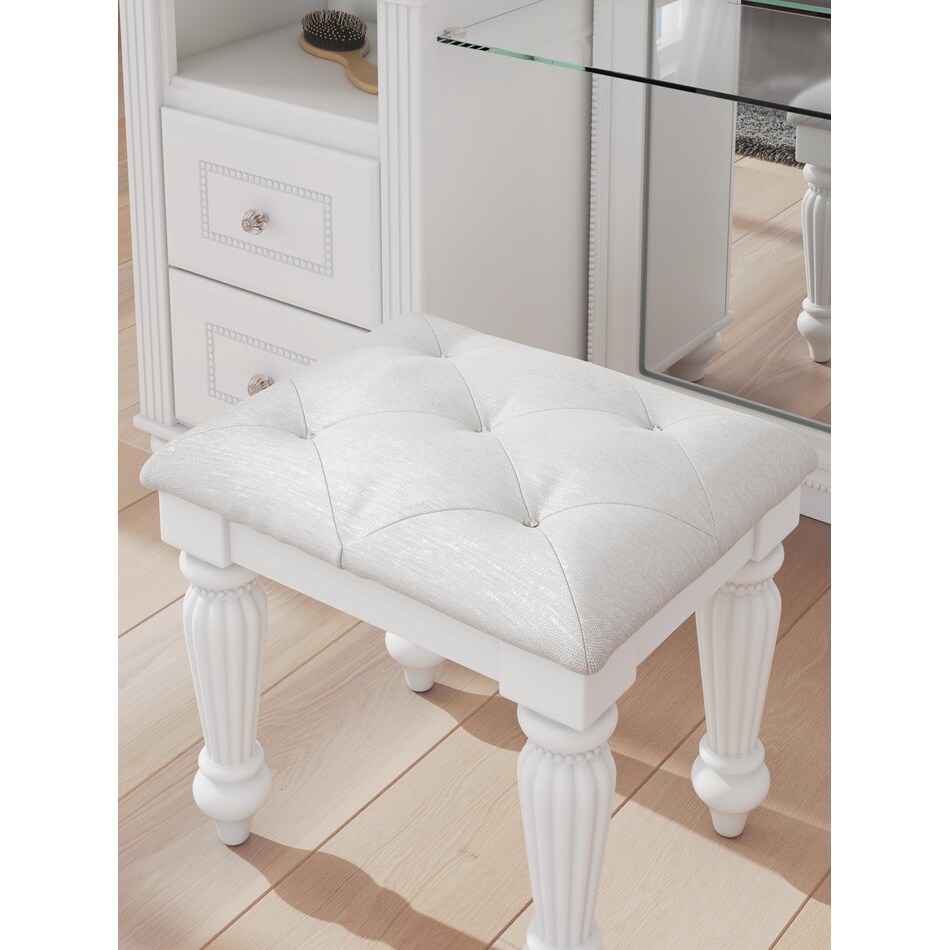 a white   
