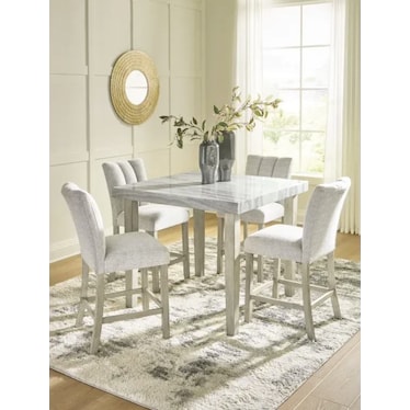 Larawyn Counter Height Dining Table and 4 Barstools