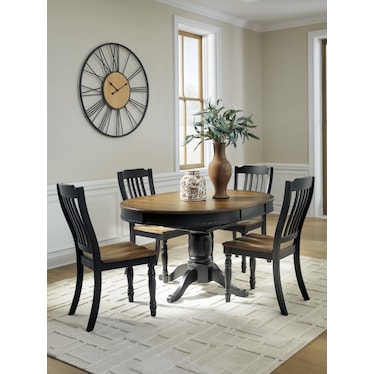 Clorazi Extension Dining Table and 4 Chairs
