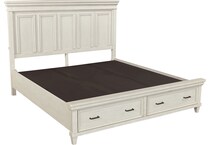 aged ivory bedroom   