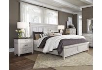 aged ivory bedroom   