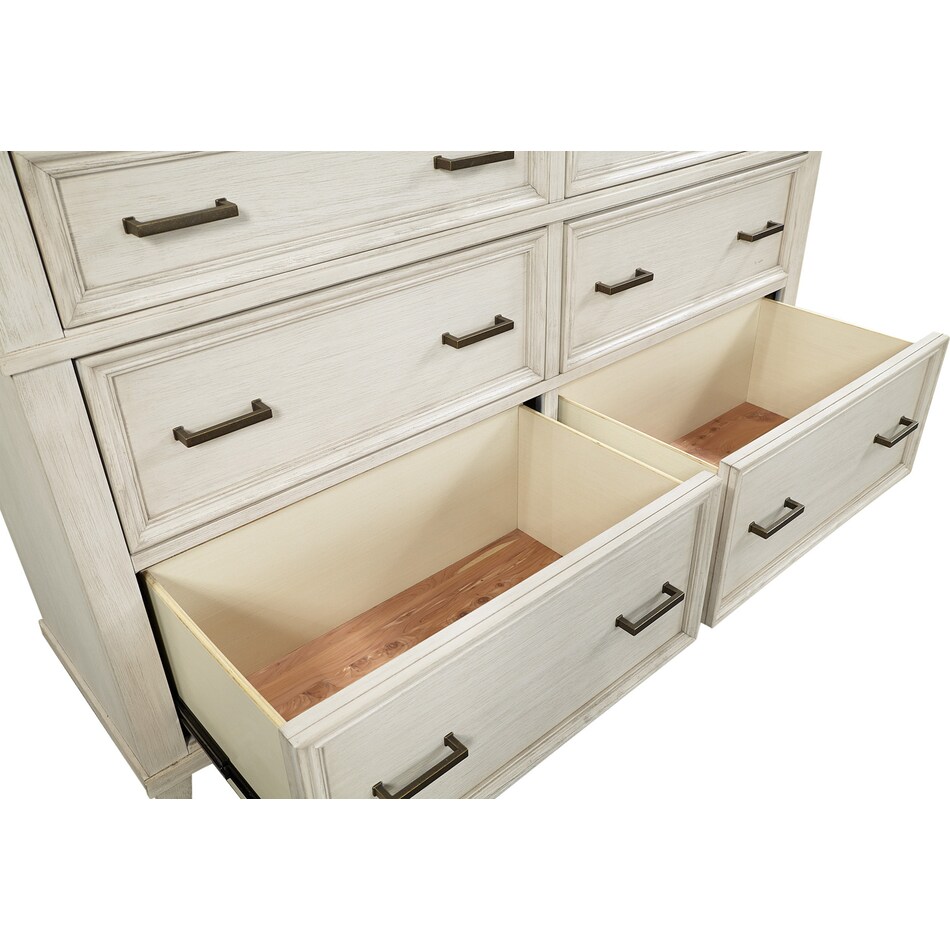 aged ivory bedroom   