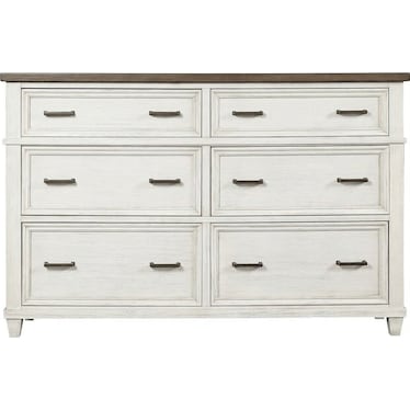 Caraway 6 Drawer Dresser - Ivory