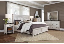 aged ivory bedroom   