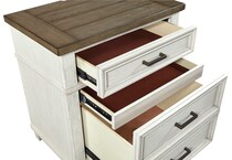 aged ivory bedroom   