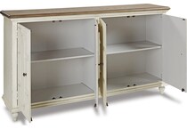 antique white wall units   
