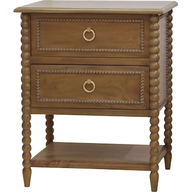 Cholet 2 Drawer Bedside Table w/ Shelf
