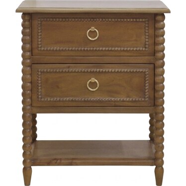 Cholet 2 Drawer Bedside Table w/ Shelf