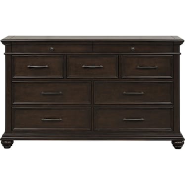 9 Drawer Dresser - Dark Brown