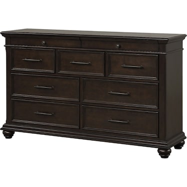 9 Drawer Dresser - Dark Brown