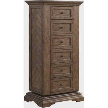 Mar Vista Swivel Lingerie Chest with Mirror - Walnut