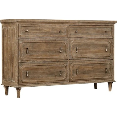 Interlude 6 Drawer Dresser - Sandstone