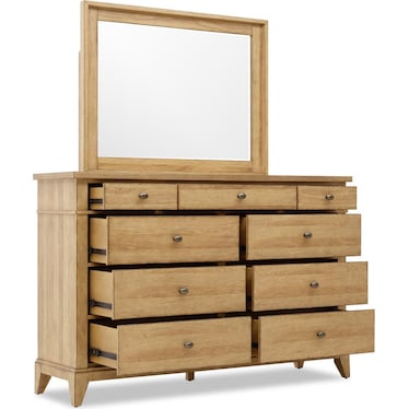 Dresser (9 drawers, LSF jewelry tray, felt lined top drawers, cedar lined bottom drawers)