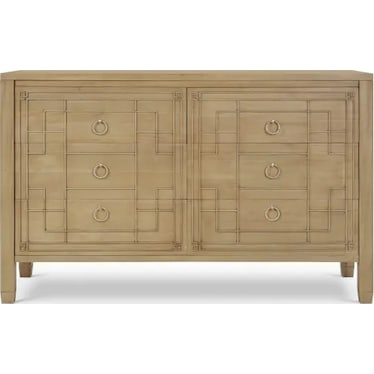 Knightsbridge 6 Drawer Dresser - Fruitwood