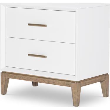 Nightstand (2 Drawers, Power w. 2 Outlets, 1 USB + 1 USB-C)