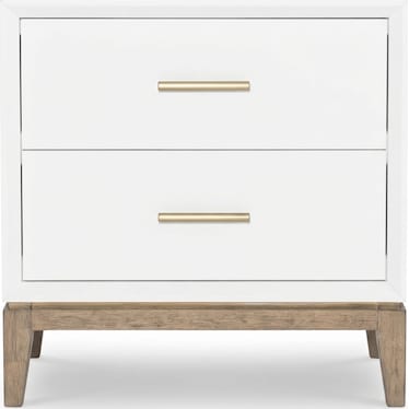 Nightstand (2 Drawers, Power w. 2 Outlets, 1 USB + 1 USB-C)