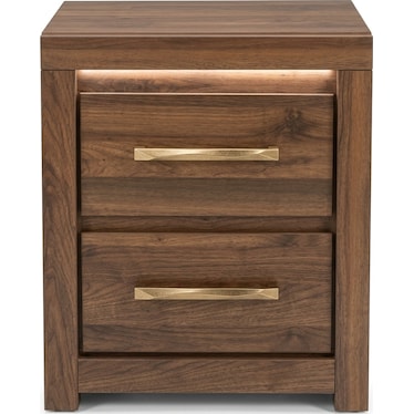 Janfyn Two Drawer Night Stand - Brown