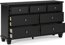 black bedroom   