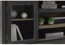 black brown wall units   
