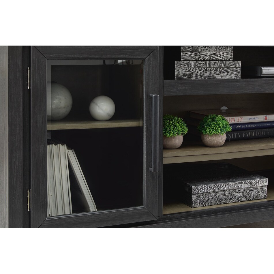 black brown wall units   