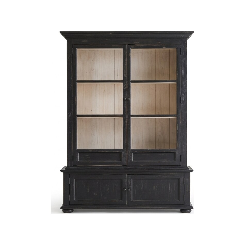 black cream wall units   