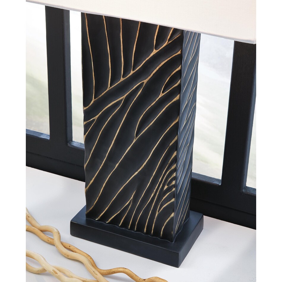 black gold finish lamps   