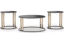 black gold finish occasional tables   