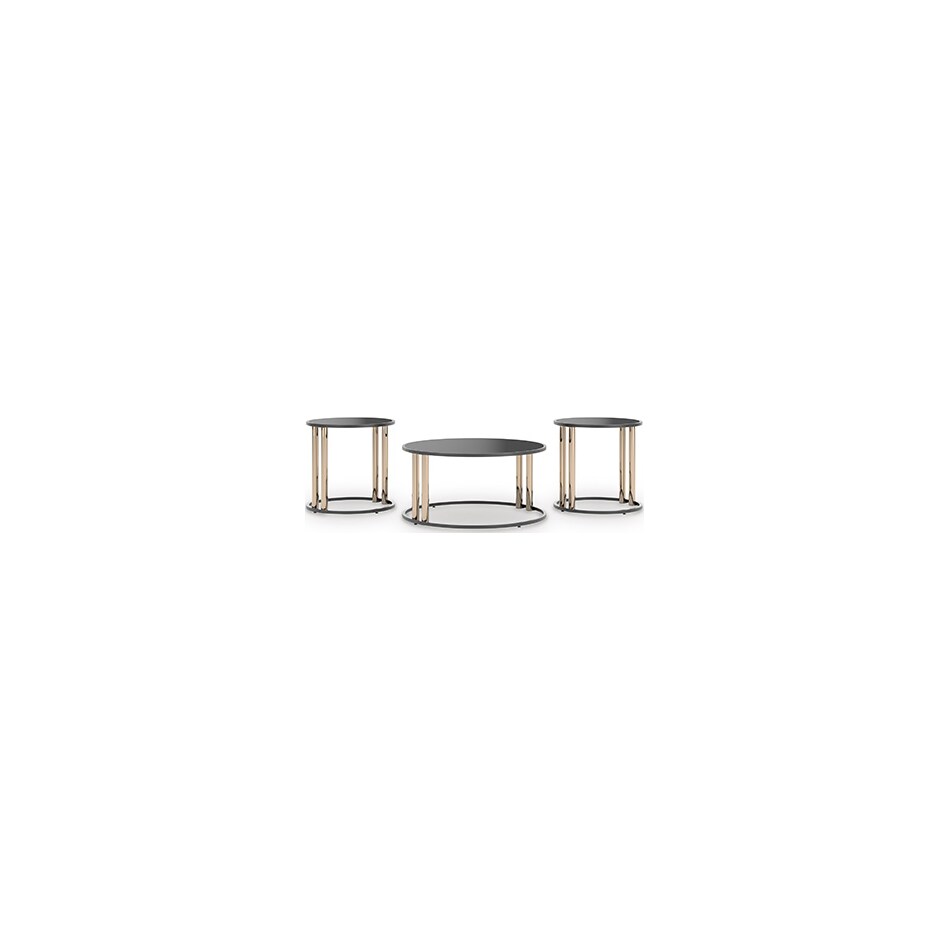 black gold finish occasional tables   