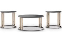 black gold finish occasional tables   