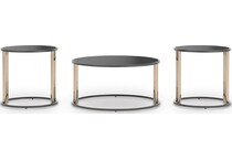 black gold finish occasional tables   