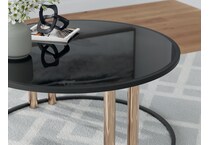 black gold finish occasional tables   