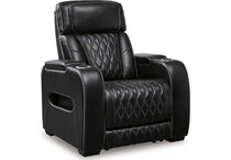 black leather recliner   
