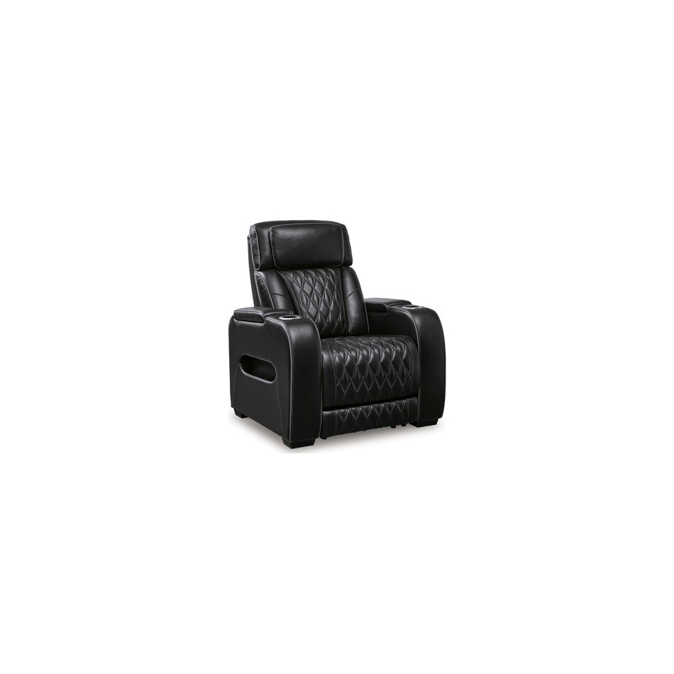 black leather recliner   