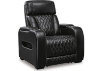 black leather recliner   