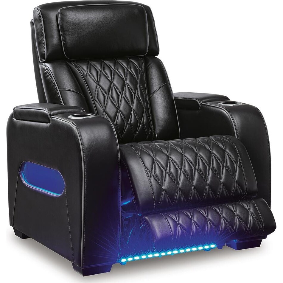 black leather recliner   