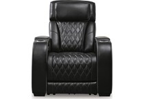 black leather recliner   