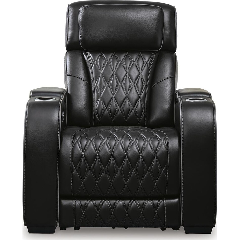black leather recliner   
