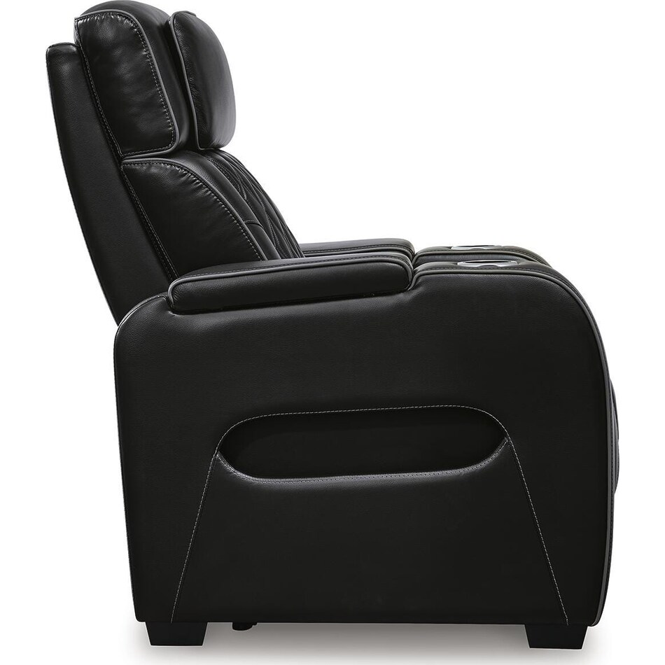black leather recliner   