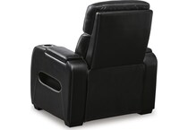 black leather recliner   