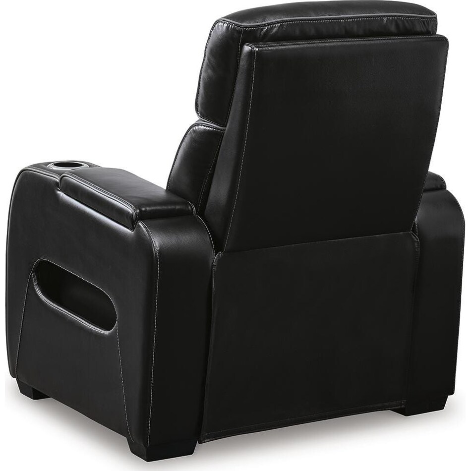 black leather recliner   