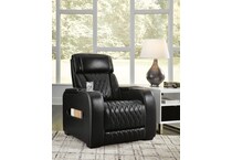 black leather recliner   