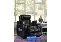 black leather recliner   