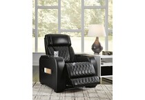 black leather recliner   