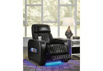black leather recliner   