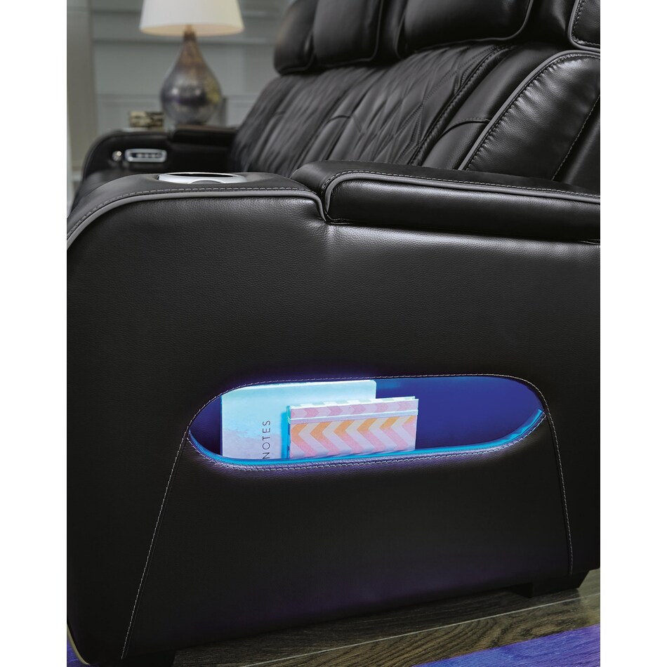 black leather recliner   