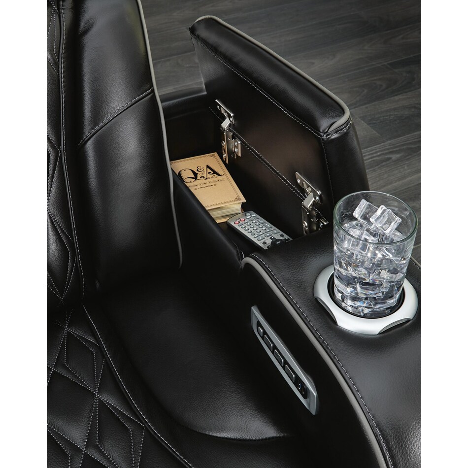 black leather recliner   